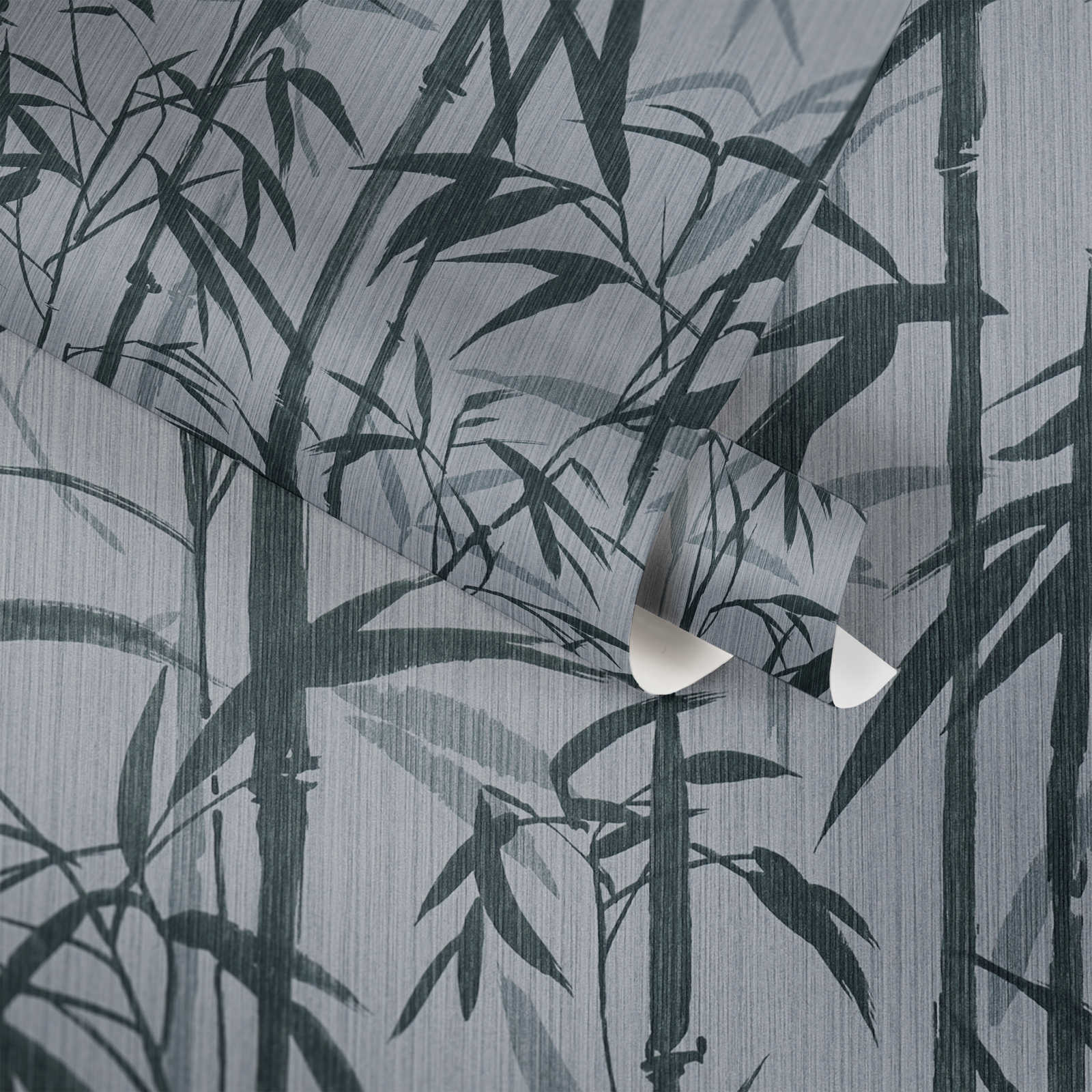             Papel pintado no tejido MICHALSKY con motivo de bambú natural - gris, negro
        
