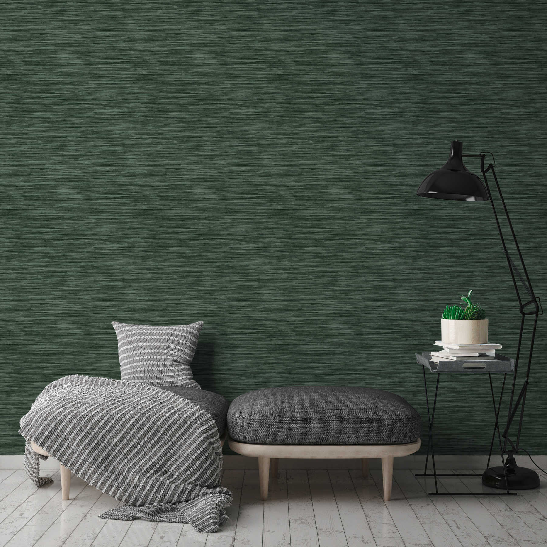             Melange patroon behang met natuurlijke kleur arceringen - groen
        