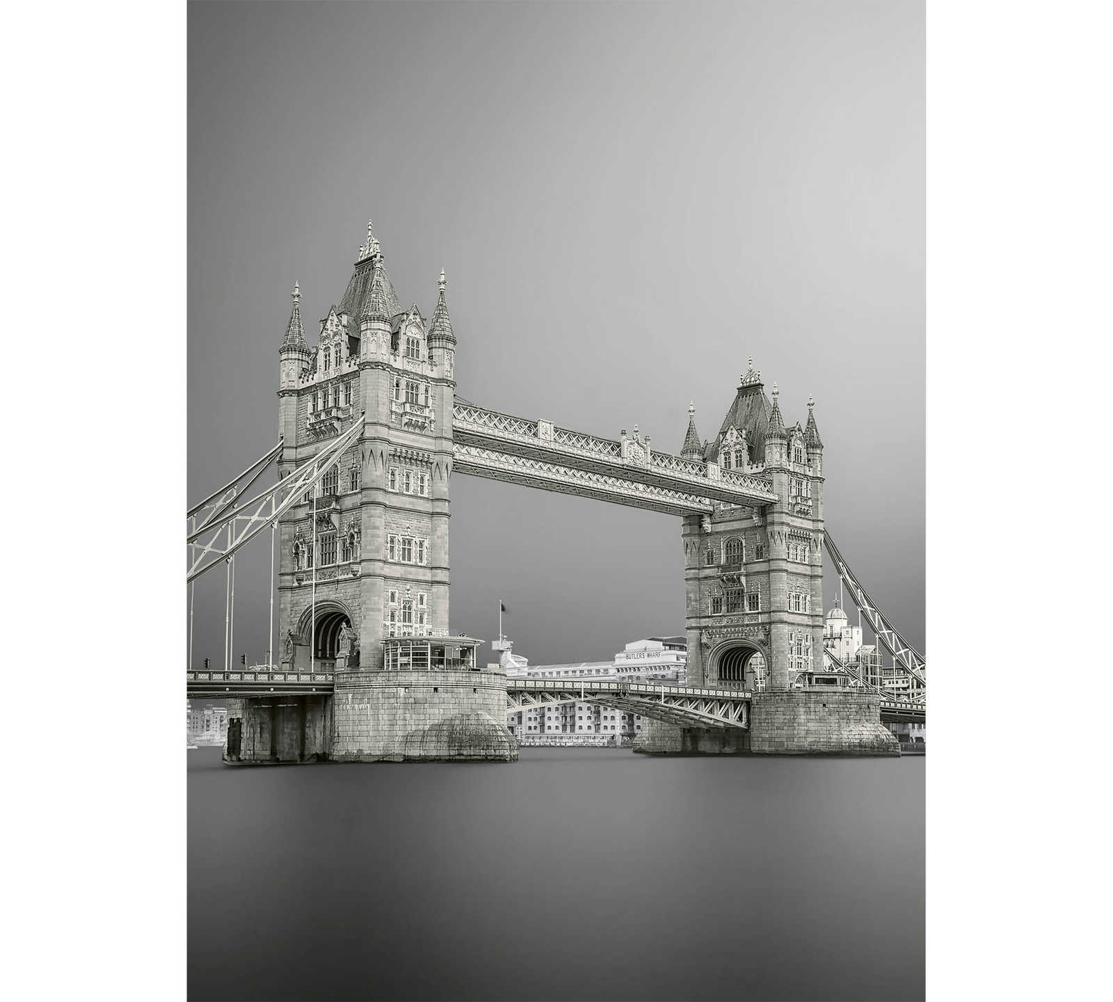         Photo wallpaper London Tower Bridge - grey, white, black
    