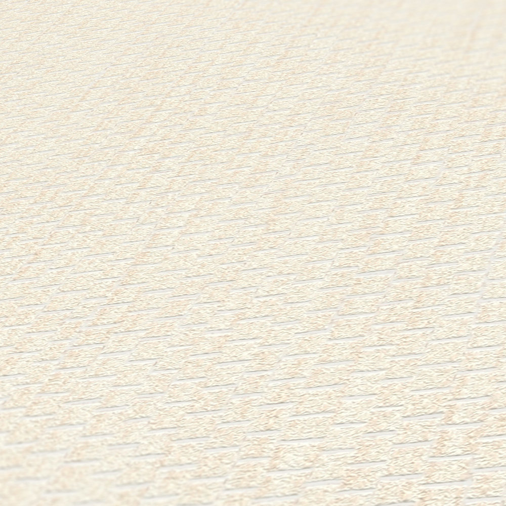             Papier peint avec design de tapis de raphia - crème, blanc
        