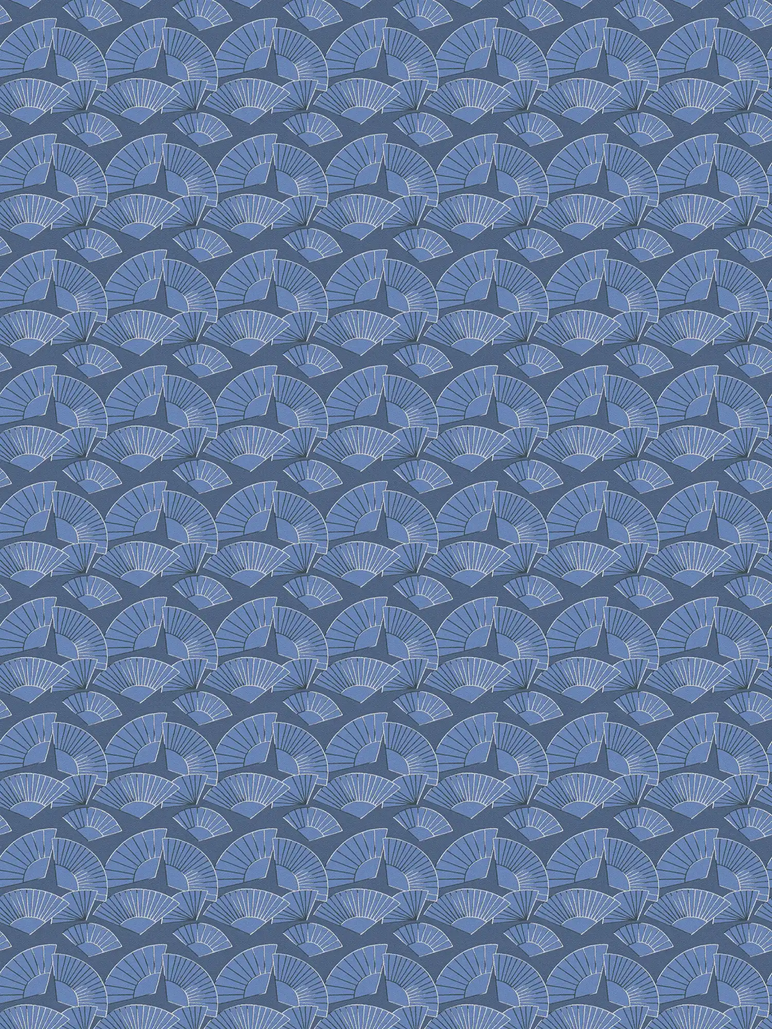 Wallpaper Karl LAGERFELD fan design - Blue, Metallic
