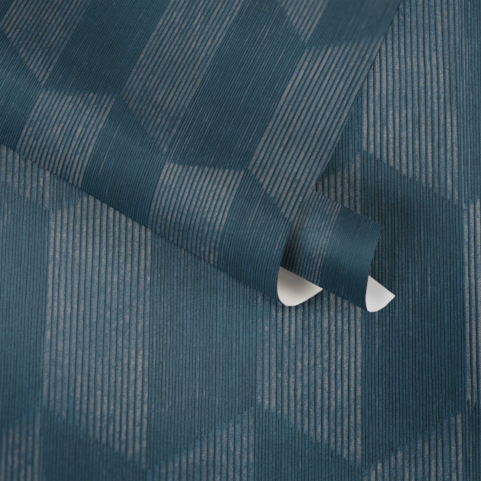             behang 3D patroon met grafisch facet design - blauw
        