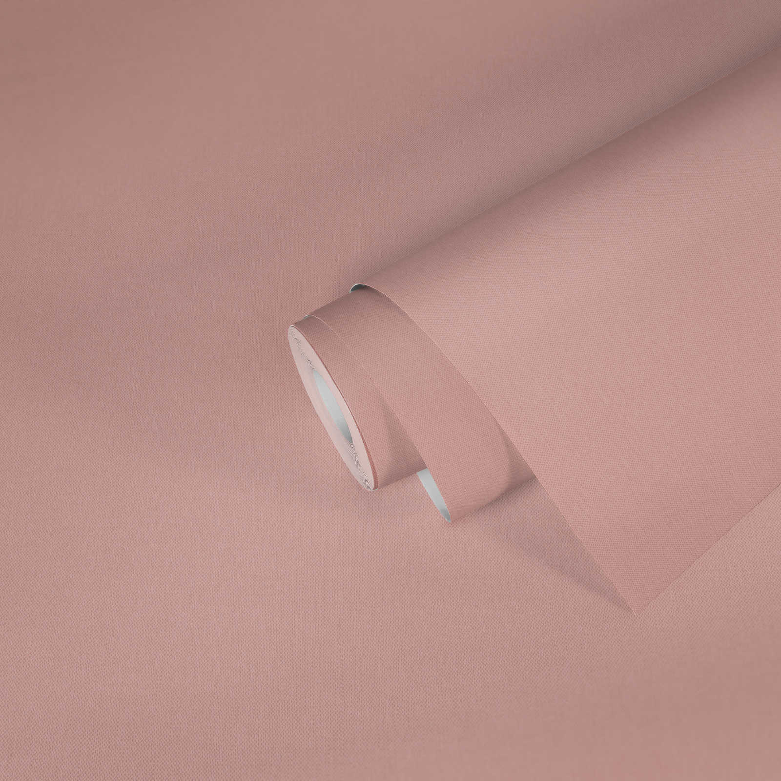             Papier peint rose pastel avec structure en lin & aspect textile - rose
        