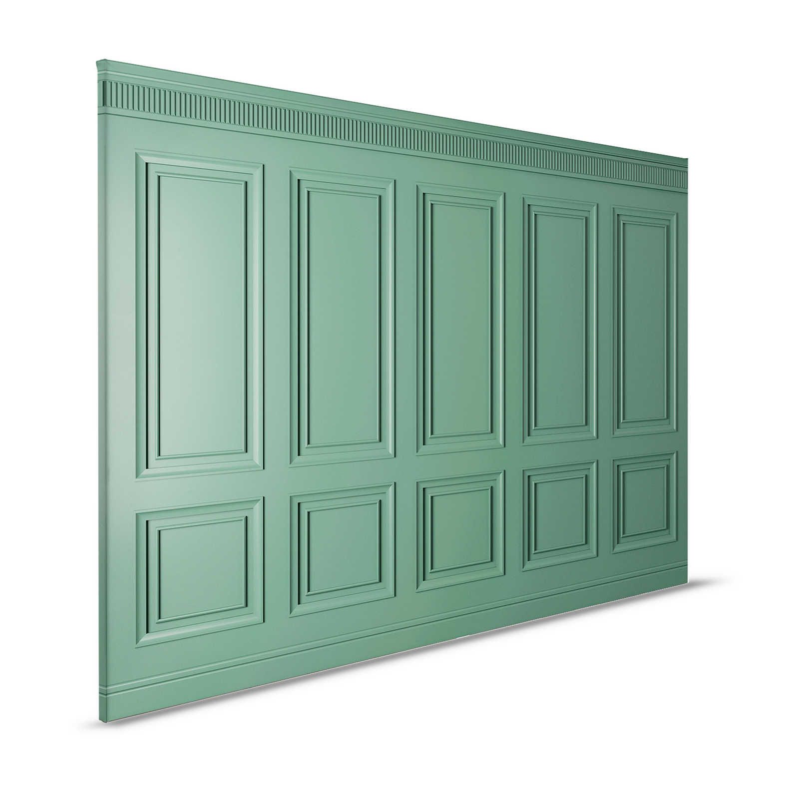 Kensington 1 - 3D Canvas painting wood panelling fir green - 1.20 m x 0.80 m

