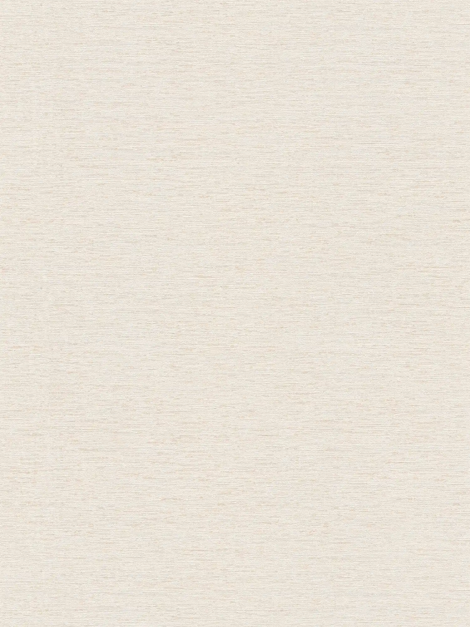 Plain wallpaper with fabric structure, matt - cream, white, beige
