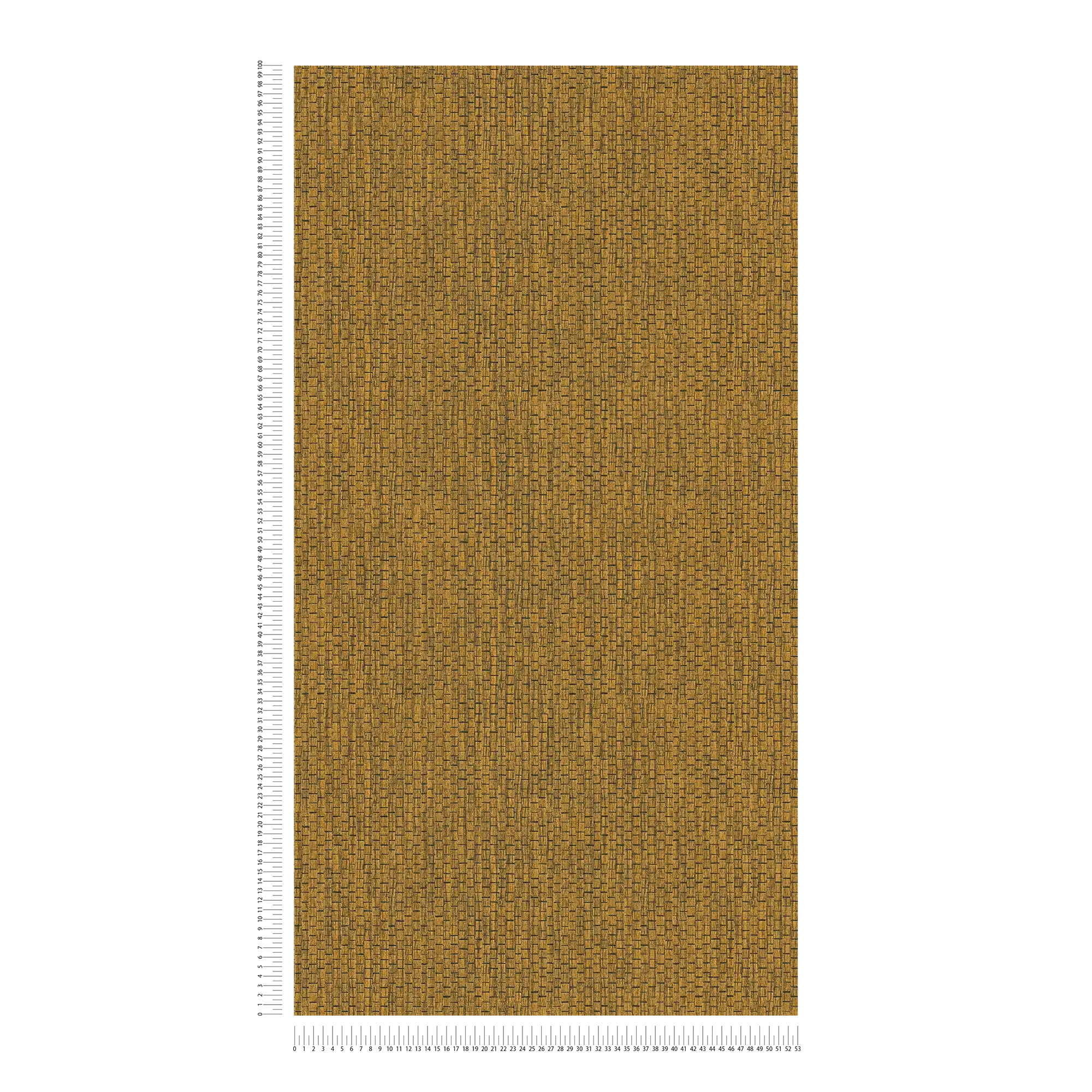             Papel pintado con diseño de alfombra de rafia - Marrón, Amarillo
        