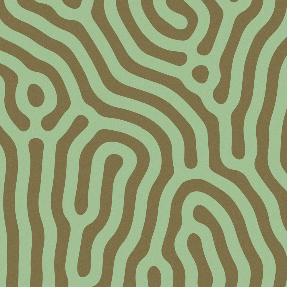             Sahel 1 - Groen Behang Labyrint Patroon Sage Green
        
