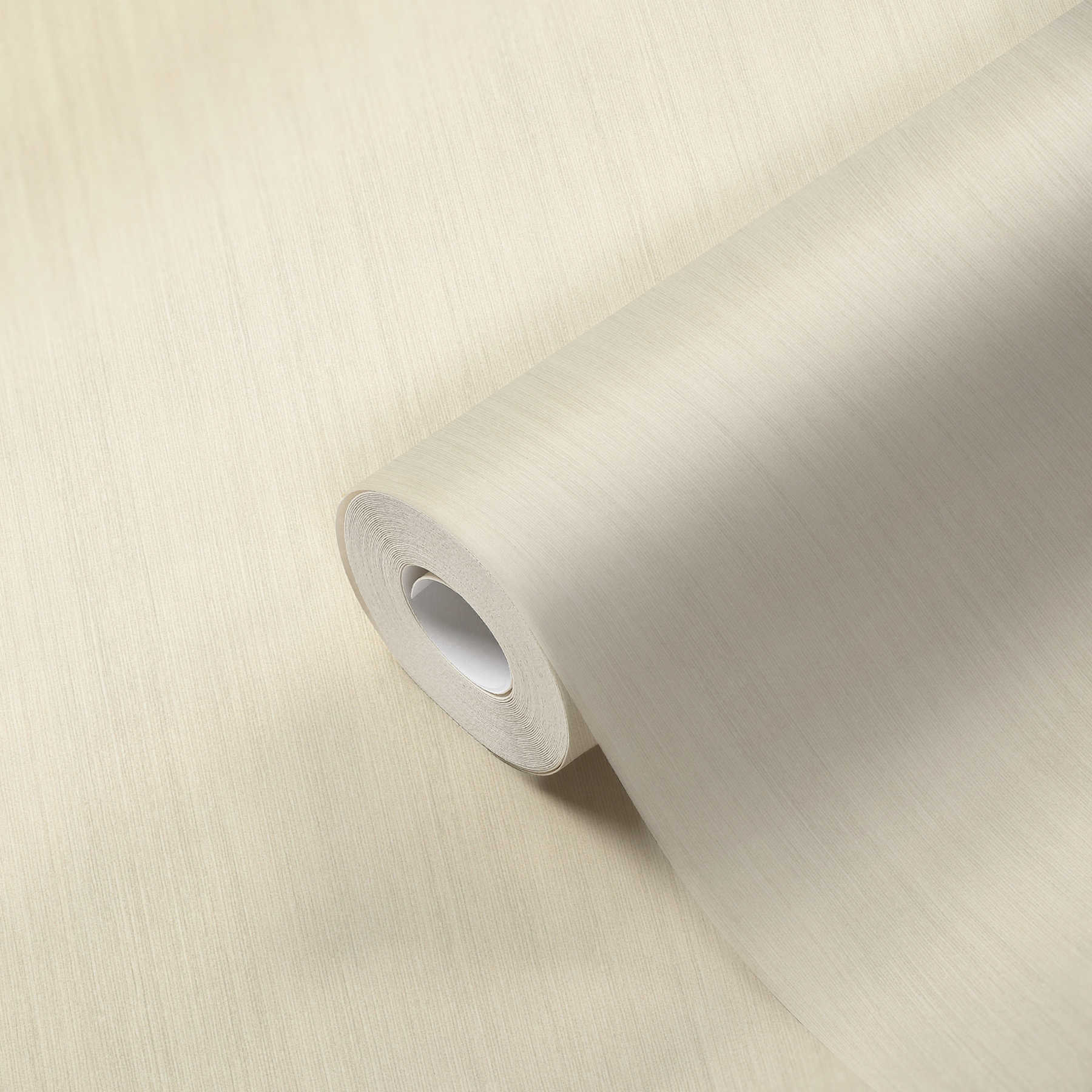             Eenheidsbehang crème-beige met reliëfpatroon & mat oppervlak
        