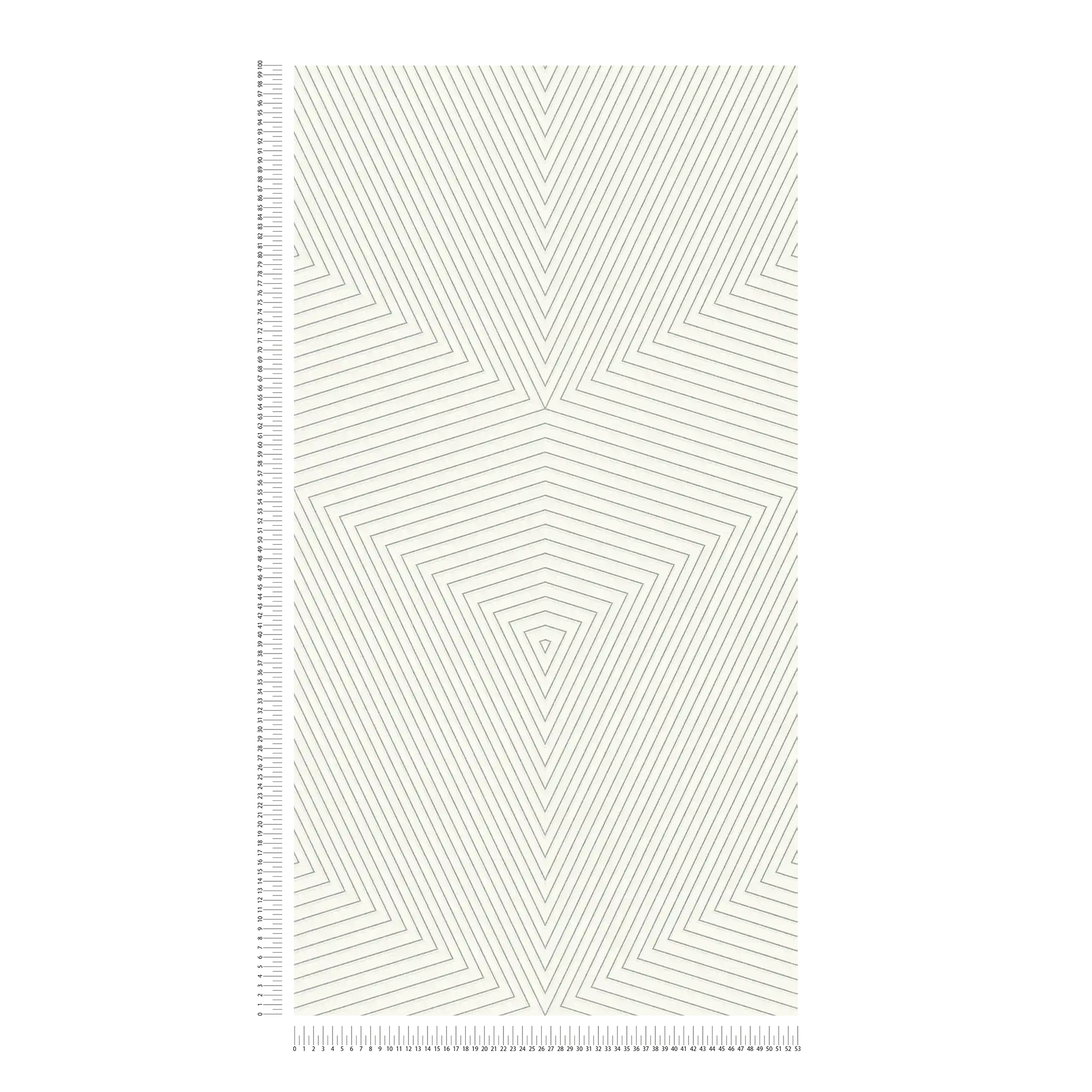             Carta da parati con disegno a linee ed effetto metallizzato - bianco, argento
        