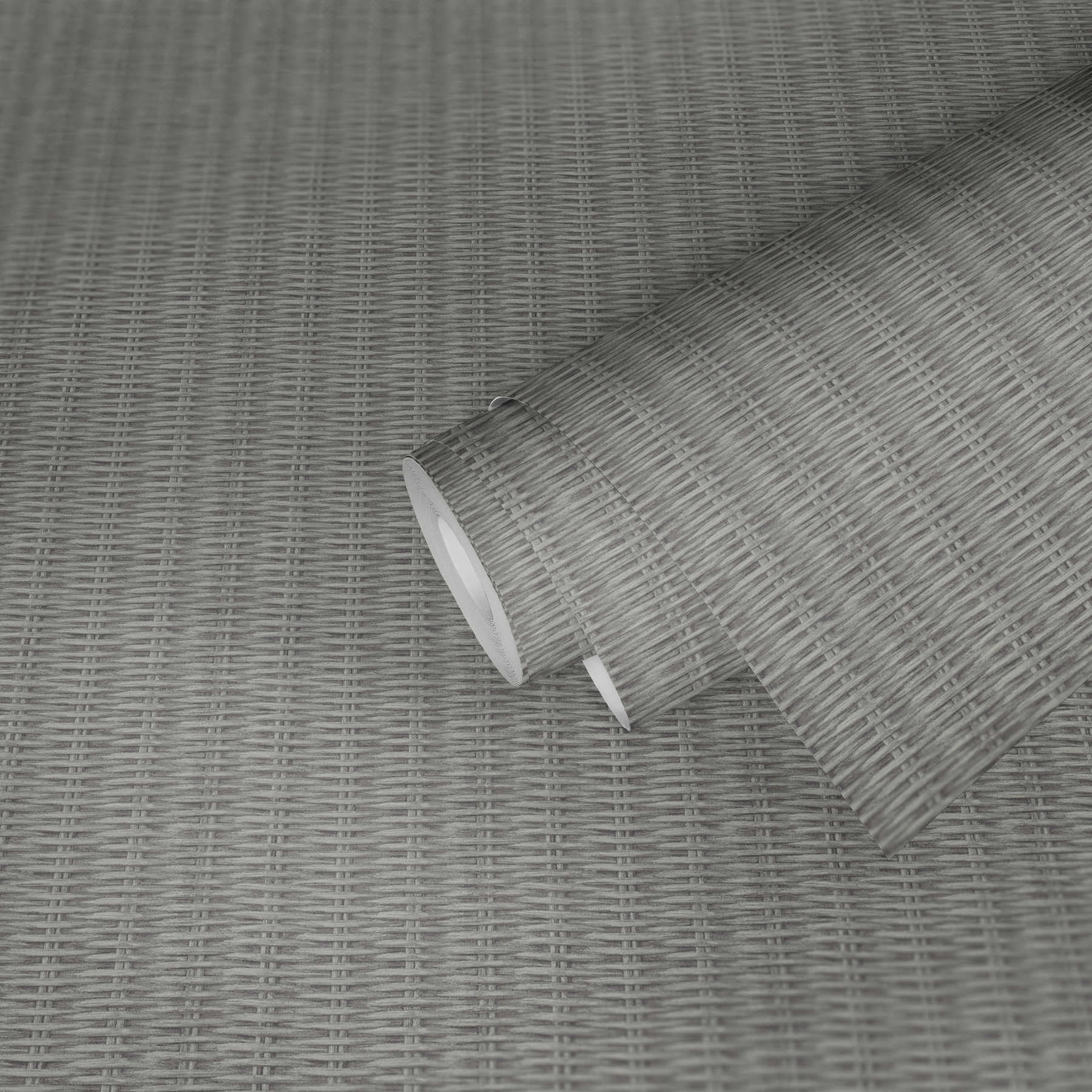             Papel pintado de tejido no tejido, aspecto natural - gris
        
