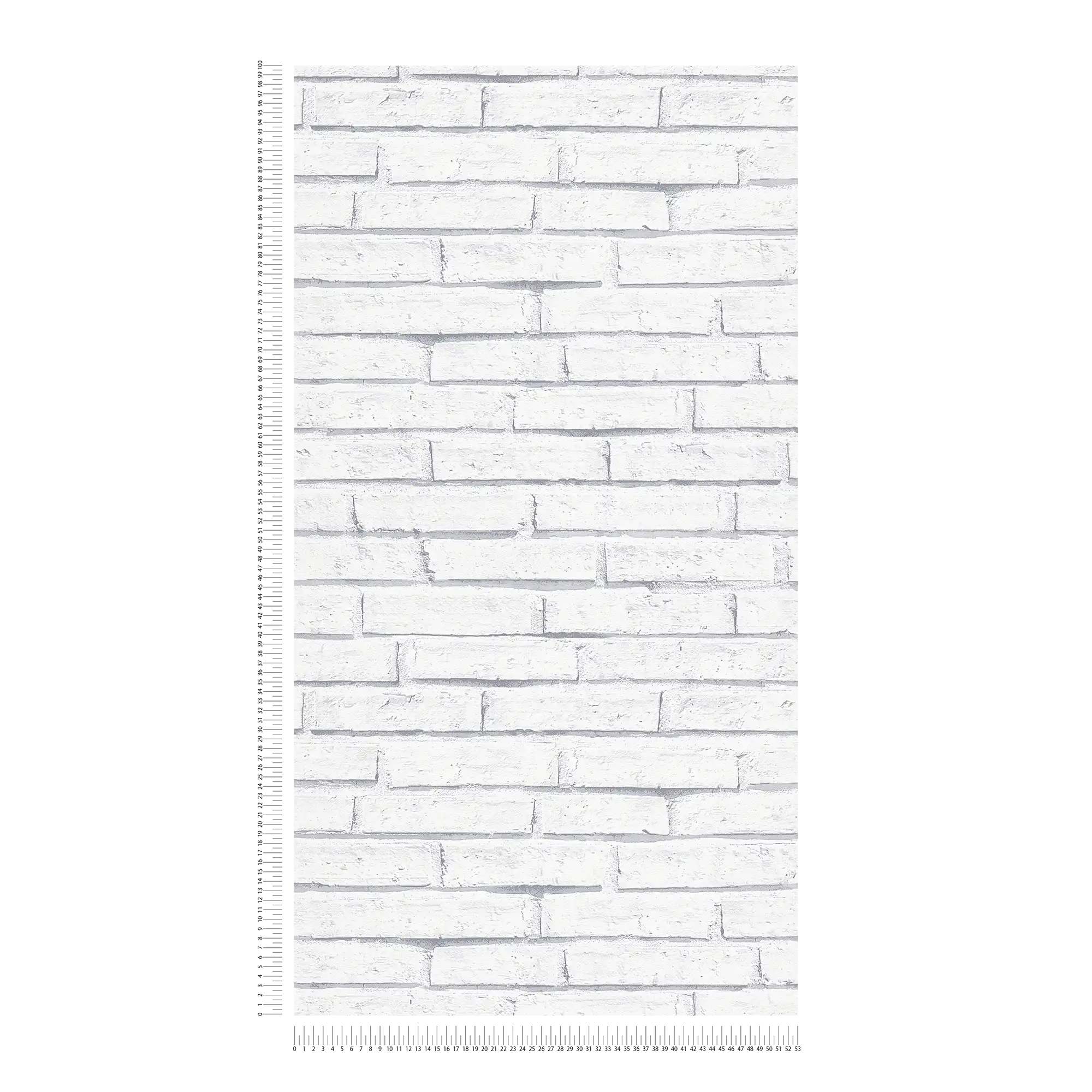             Carta da parati in muratura effetto 3D, ombreggiatura realistica - Bianco, grigio
        