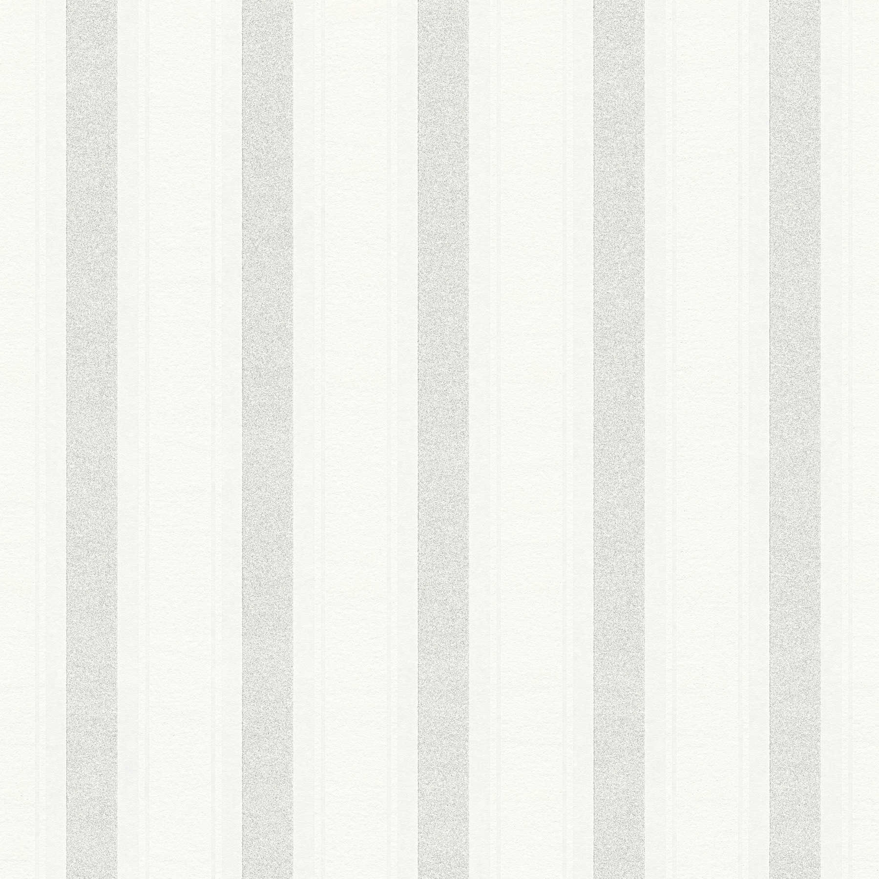         Striped wallpaper with glitter effect - white
    