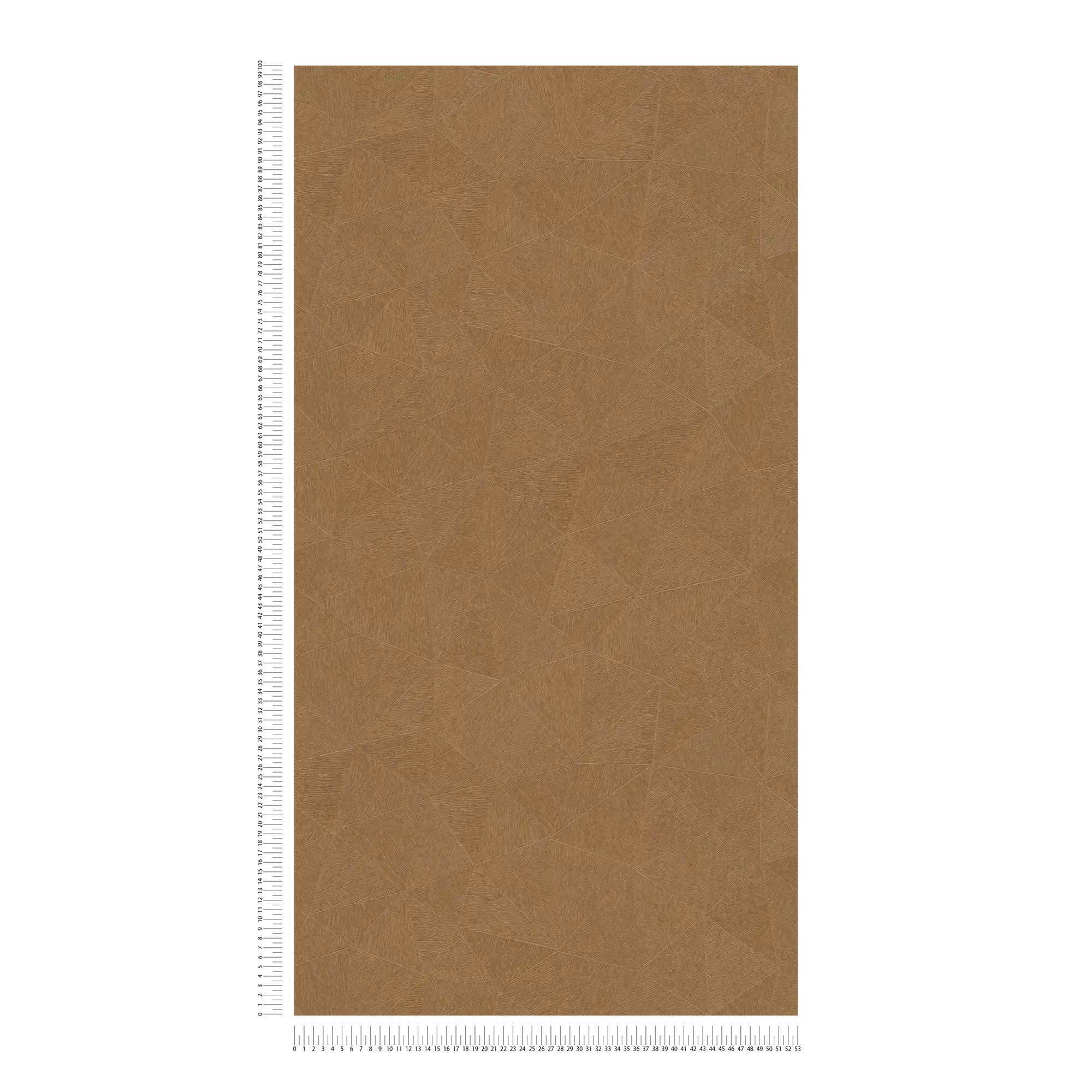             Carta da parati in tessuto non tessuto con discreto motivo a triangoli - marrone
        